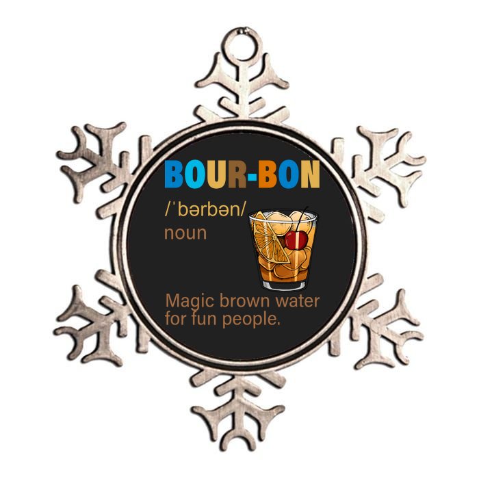 Bourbon Magic Brown Water For Fun People Metallic Star Ornament