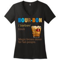 Bourbon Magic Brown Water For Fun People Women's V-Neck T-Shirt