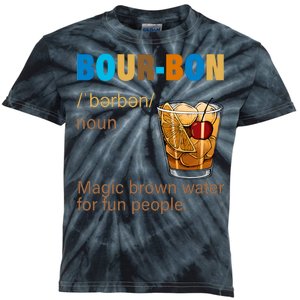 Bourbon Magic Brown Water For Fun People Kids Tie-Dye T-Shirt