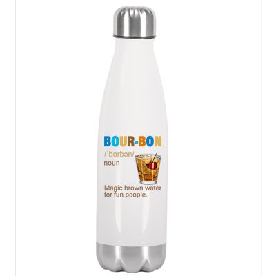 Bourbon Magic Brown Water For Fun People Stainless Steel Insulated Water Bottle