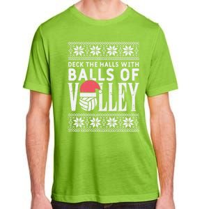 Balls Of Volley Xmas Volleyball Ugly Christmas Gift Funny Gift Adult ChromaSoft Performance T-Shirt