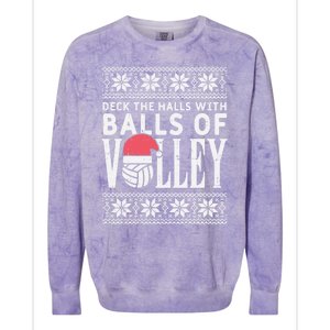 Balls Of Volley Xmas Volleyball Ugly Christmas Gift Funny Gift Colorblast Crewneck Sweatshirt