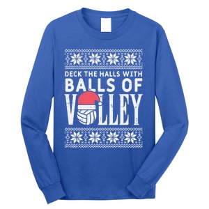 Balls Of Volley Xmas Volleyball Ugly Christmas Gift Funny Gift Long Sleeve Shirt