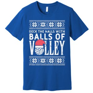 Balls Of Volley Xmas Volleyball Ugly Christmas Gift Funny Gift Premium T-Shirt