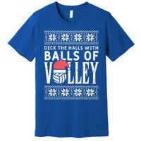 Balls Of Volley Xmas Volleyball Ugly Christmas Gift Funny Gift Premium T-Shirt