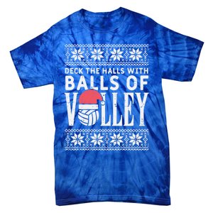 Balls Of Volley Xmas Volleyball Ugly Christmas Gift Funny Gift Tie-Dye T-Shirt