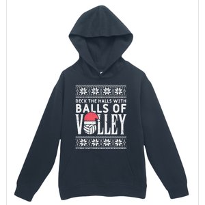 Balls Of Volley Xmas Volleyball Ugly Christmas Gift Funny Gift Urban Pullover Hoodie