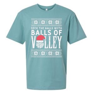 Balls Of Volley Xmas Volleyball Ugly Christmas Gift Funny Gift Sueded Cloud Jersey T-Shirt