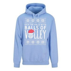 Balls Of Volley Xmas Volleyball Ugly Christmas Gift Funny Gift Unisex Surf Hoodie