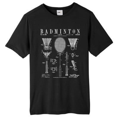 Badminton Old Vintage Patent Drawing Print Cute Gift Tall Fusion ChromaSoft Performance T-Shirt