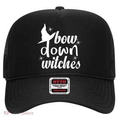 Bow Down Witches High Crown Mesh Back Trucker Hat