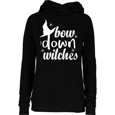 Bow Down Witches Womens Funnel Neck Pullover Hood