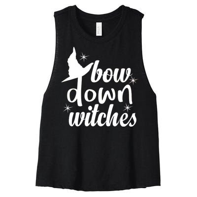 Bow Down Witches Women's Racerback Cropped Tank