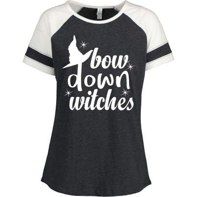 Bow Down Witches Enza Ladies Jersey Colorblock Tee