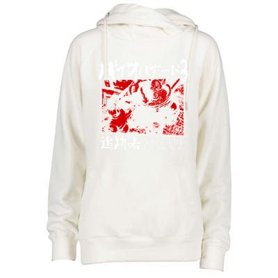 Bio Organic Weapon T Type Red Womens Funnel Neck Pullover Hood