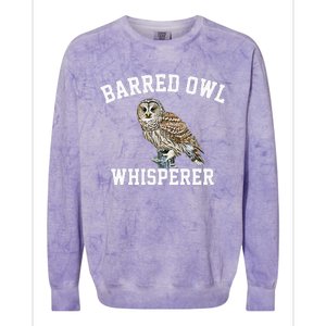 Barred Owl Whisperer Barred Owl Colorblast Crewneck Sweatshirt