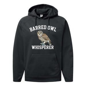 Barred Owl Whisperer Barred Owl Performance Fleece Hoodie