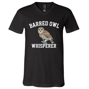 Barred Owl Whisperer Barred Owl V-Neck T-Shirt