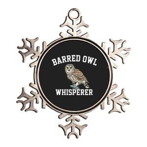 Barred Owl Whisperer Barred Owl Metallic Star Ornament