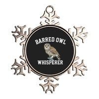 Barred Owl Whisperer Barred Owl Metallic Star Ornament