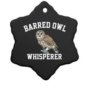 Barred Owl Whisperer Barred Owl Ceramic Star Ornament