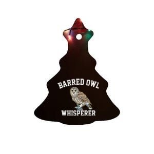 Barred Owl Whisperer Barred Owl Ceramic Tree Ornament