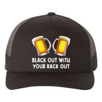 Black Out With Your Rack Out Drinking Funny White Trash Yupoong Adult 5-Panel Trucker Hat