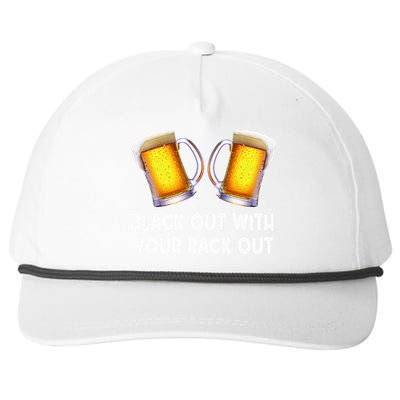 Black Out With Your Rack Out Drinking Funny White Trash Snapback Five-Panel Rope Hat