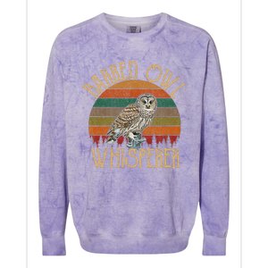 Barred Owl Whisperer Barred Owl Colorblast Crewneck Sweatshirt