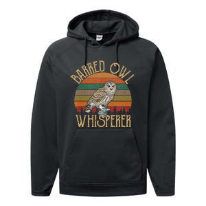 Barred Owl Whisperer Barred Owl Performance Fleece Hoodie