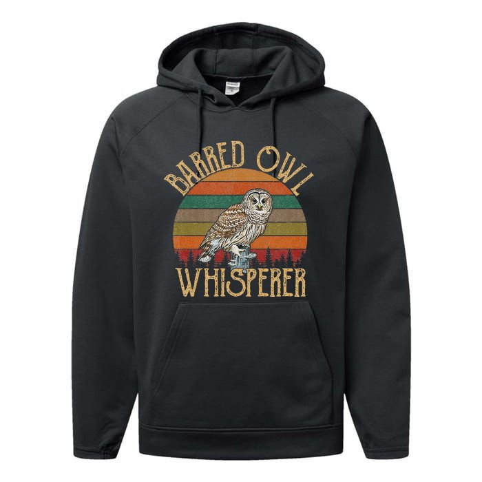 Barred Owl Whisperer Barred Owl Performance Fleece Hoodie