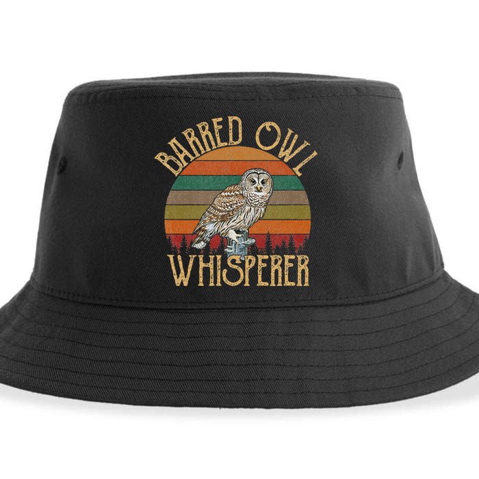 Barred Owl Whisperer Barred Owl Sustainable Bucket Hat