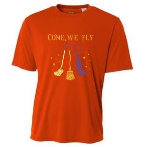 Broom Of Witch Halloween Night Come We Fly Meaningful Gift Cooling Performance Crew T-Shirt