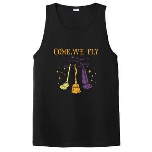 Broom Of Witch Halloween Night Come We Fly Meaningful Gift PosiCharge Competitor Tank