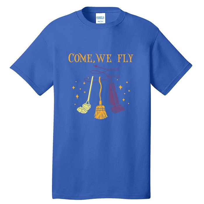 Broom Of Witch Halloween Night Come We Fly Meaningful Gift Tall T-Shirt