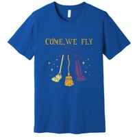 Broom Of Witch Halloween Night Come We Fly Meaningful Gift Premium T-Shirt