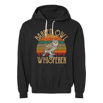 Barred Owl Whisperer, Barred Owl Garment-Dyed Fleece Hoodie