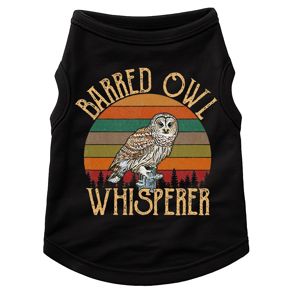 Barred Owl Whisperer, Barred Owl Doggie Tank
