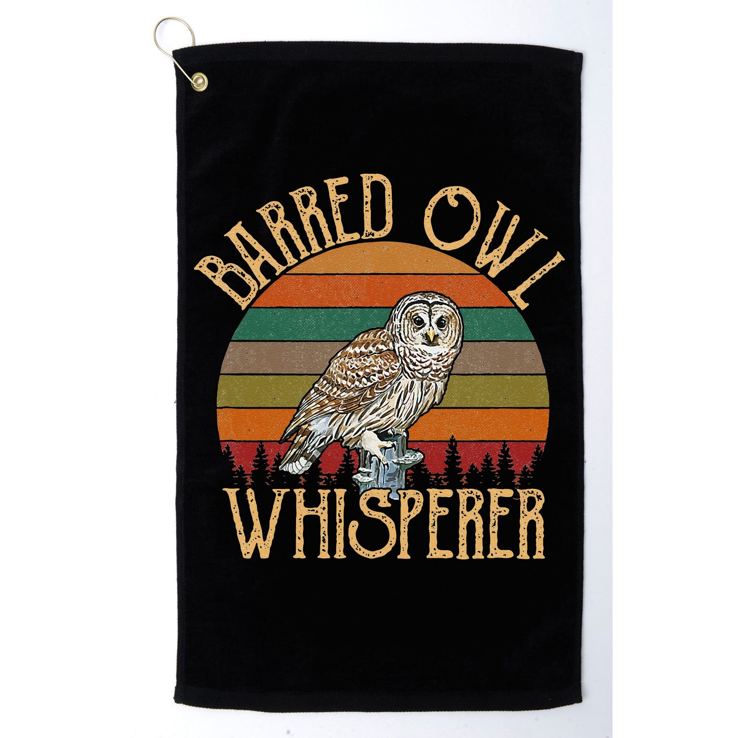 Barred Owl Whisperer, Barred Owl Golf Towel