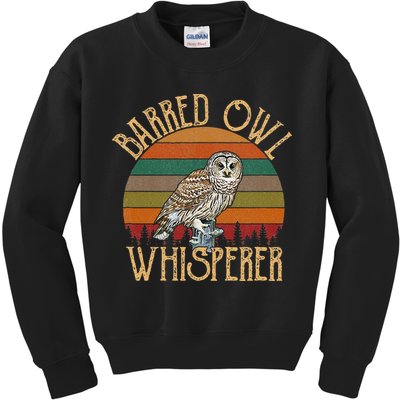 Barred Owl Whisperer, Barred Owl Kids Sweatshirt