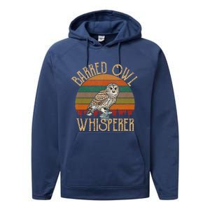 Barred Owl Whisperer, Barred Owl Performance Fleece Hoodie