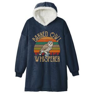 Barred Owl Whisperer, Barred Owl Hooded Wearable Blanket