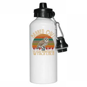 Barred Owl Whisperer, Barred Owl Aluminum Water Bottle