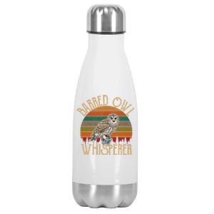 Barred Owl Whisperer, Barred Owl Stainless Steel Insulated Water Bottle