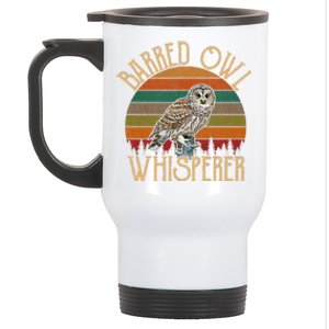 Barred Owl Whisperer, Barred Owl Stainless Steel Travel Mug