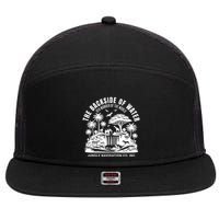 Backside Of Water Cruise Through The Jungle Theme Park Ride 7 Panel Mesh Trucker Snapback Hat
