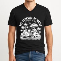 Backside Of Water Cruise Through The Jungle Theme Park Ride V-Neck T-Shirt
