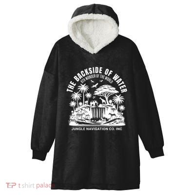 Backside Of Water Cruise Through The Jungle Theme Park Ride Hooded Wearable Blanket
