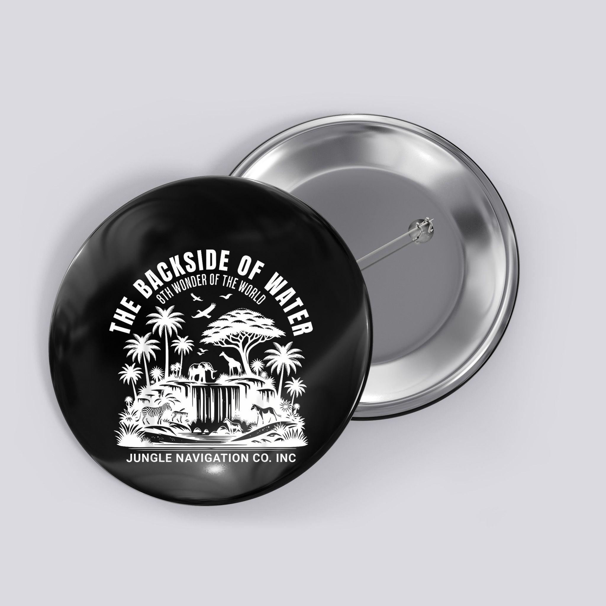 Backside Of Water Cruise Through The Jungle Theme Park Ride Button