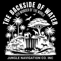 Backside Of Water Cruise Through The Jungle Theme Park Ride 16 in Basic Backpack